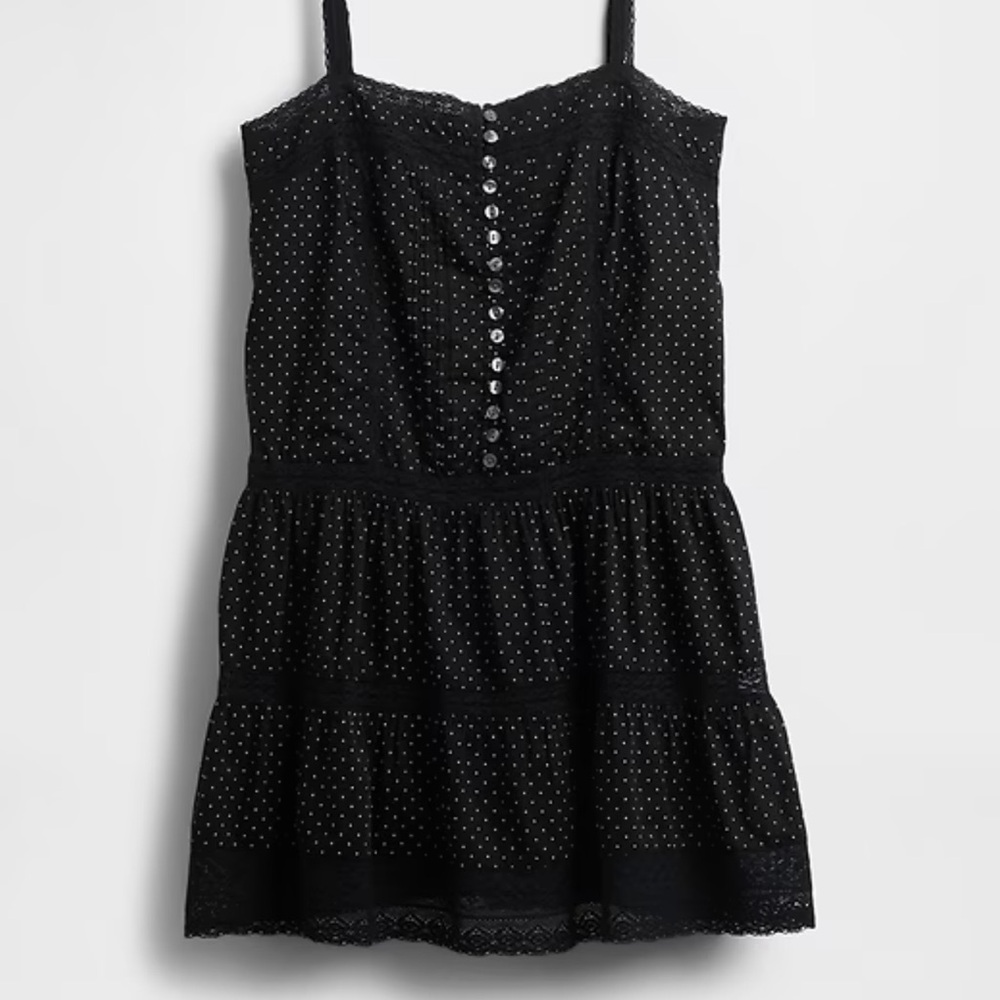 GAP Black Polka Dot Mini Dress
